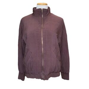 Lucy Avenue Quilted Bomber Jacket Large L